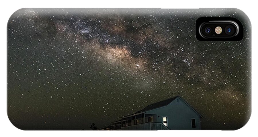 Cabin iPhone X Case featuring the photograph Cabin Under The Milky Way by David Hart