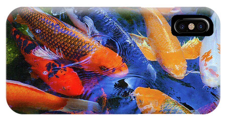 Koi Fish iPhone X Case featuring the photograph Calm Koi Fish by Jerry Cowart
