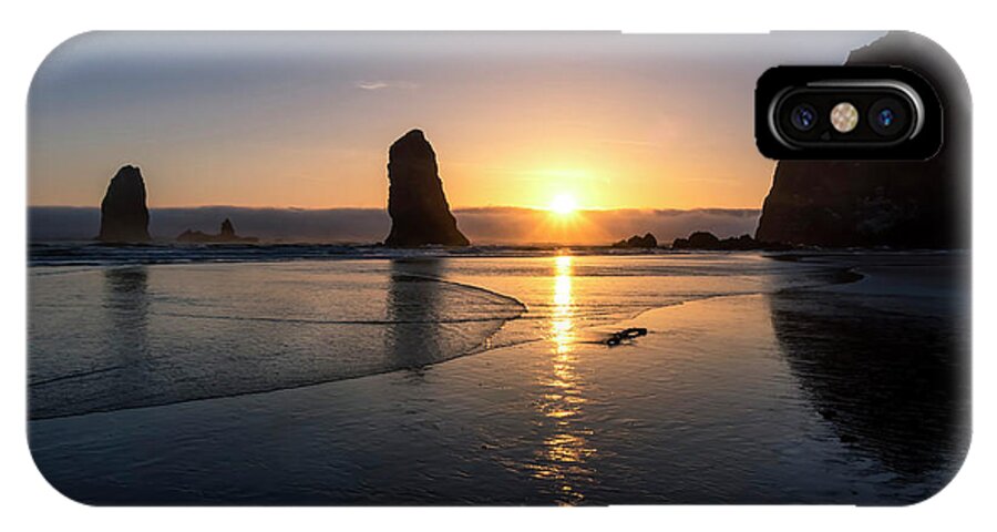 Sunsets iPhone X Case featuring the photograph Cannon Beach Sunset by Steven Clark