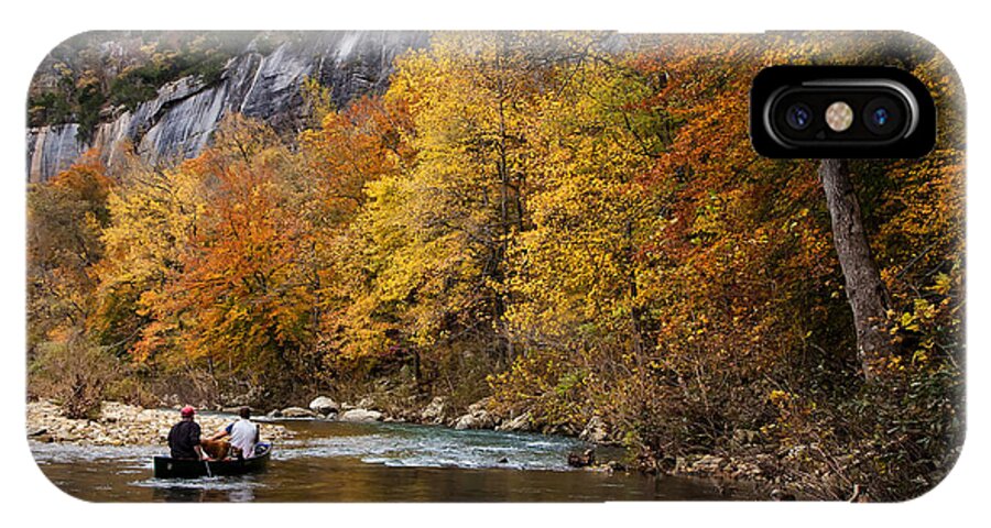 Fall Color iPhone X Case featuring the photograph Canoeing the Buffalo River at Steel Creek by Michael Dougherty