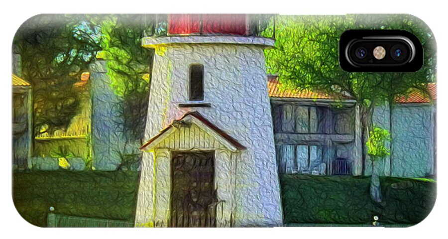 Canyon Lake Art Association iPhone X Case featuring the photograph Canyon Lake Lighthouse by Rhonda Strickland