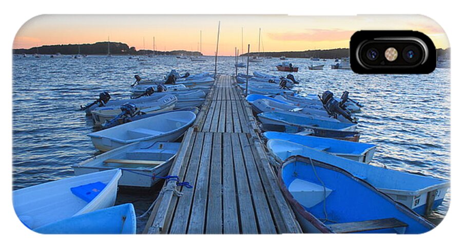 Cape Cod iPhone X Case featuring the photograph Cape Cod Harbor Boats by John Burk