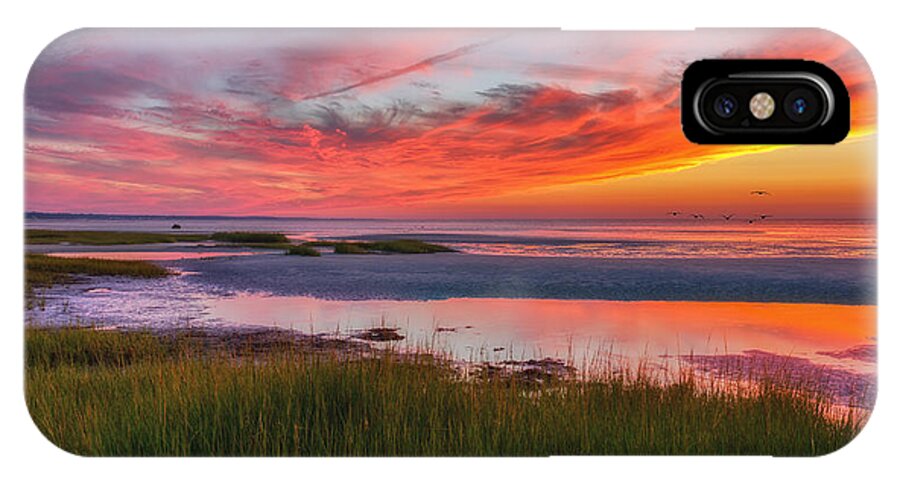 Skaket Beach iPhone X Case featuring the photograph Cape Cod Skaket Beach Sunset by Bill Wakeley