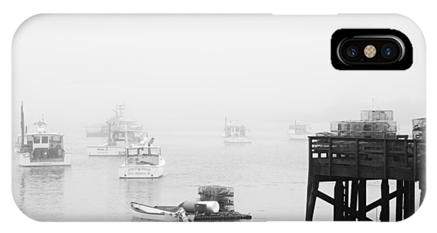 Boats iPhone X Case featuring the photograph Cape Porpoise Lobster boats in fog by David Smith