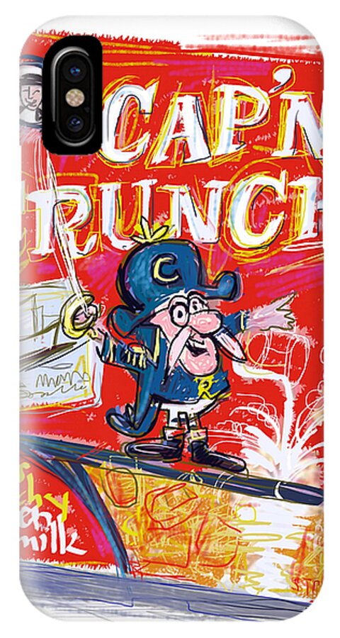 Cap'n Crunch iPhone X Case featuring the mixed media Capn Crunch by Russell Pierce
