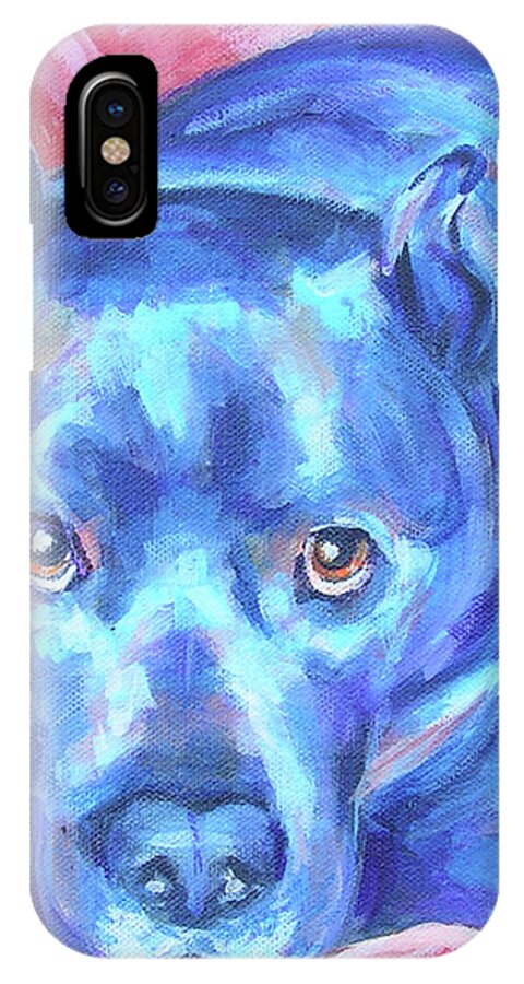  iPhone X Case featuring the painting Cedric by Judy Rogan