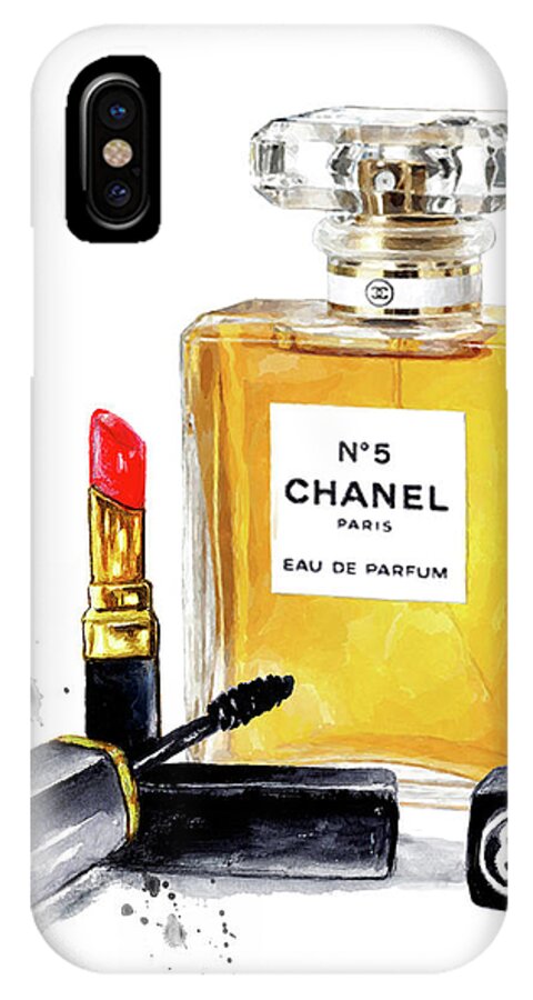 Chanel N 5 Perfume With Lipstick Iphone X Case For Sale By Green Palace