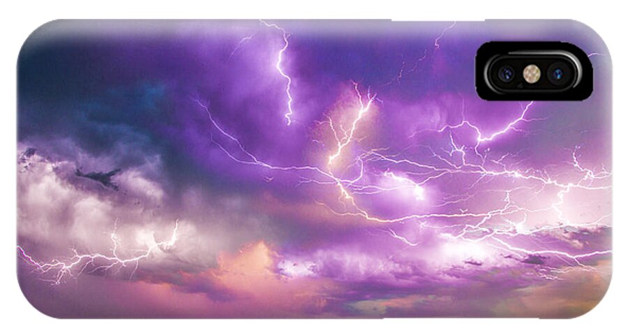 Nebraskasc iPhone X Case featuring the photograph Chasing Nebraska Lightning 056 by NebraskaSC