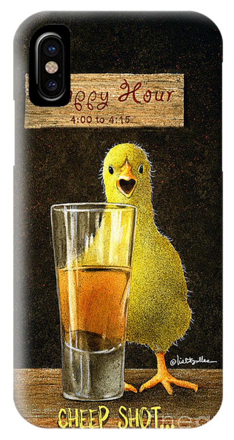 Will Bullas iPhone X Case featuring the painting Cheep Shot... by Will Bullas