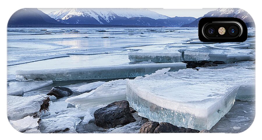 Alaska iPhone X Case featuring the photograph Chilkat River Ice Chunks by Michele Cornelius