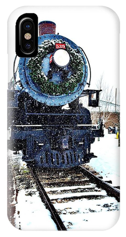 Train iPhone X Case featuring the photograph Christmas Train by Brad Hodges