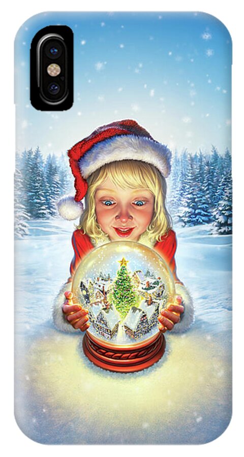 Christmas iPhone X Case featuring the digital art Christmas Tree by Mark Fredrickson
