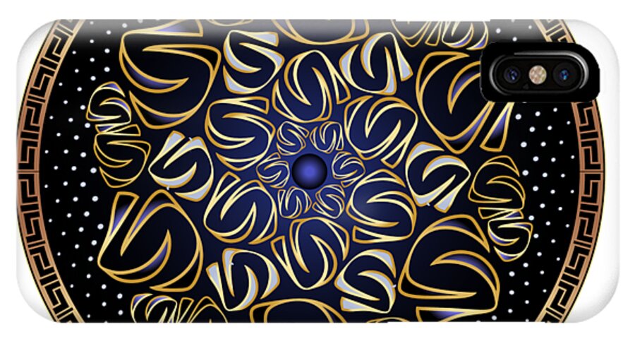 Mandala iPhone X Case featuring the digital art Circularium No. 2506 by Alan Bennington