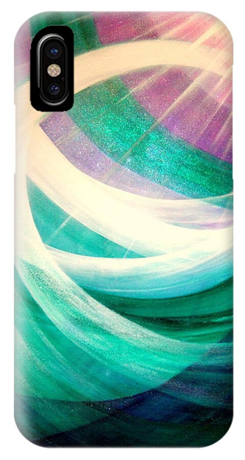 Circulation iPhone X Case featuring the painting Circulation by Kumiko Mayer