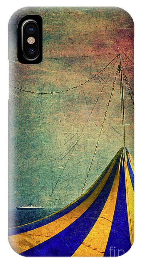 Circus iPhone X Case featuring the photograph Circus with distant ships II by Silvia Ganora