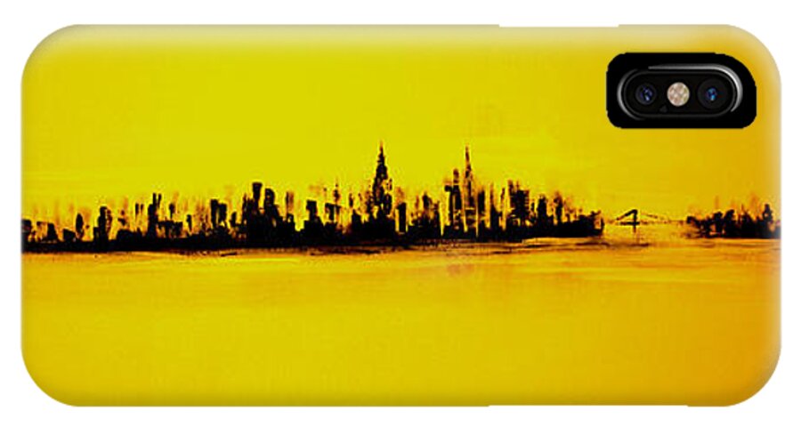 Art iPhone X Case featuring the painting City Of Gold by Jack Diamond