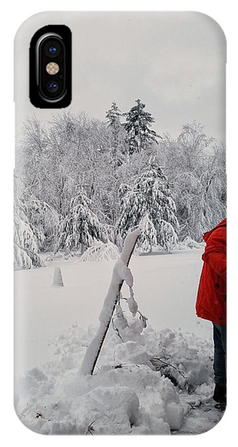 Landscape iPhone X Case featuring the photograph Clearing a Path by Mary Capriole