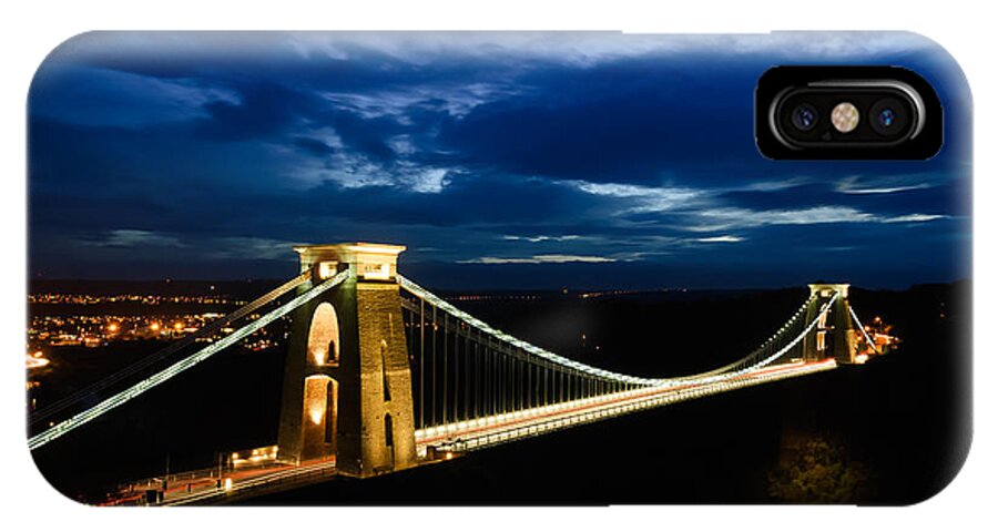 Suspension Bridge iPhone X Case featuring the photograph Clifton Suspension Bridge, Bristol. by Colin Rayner