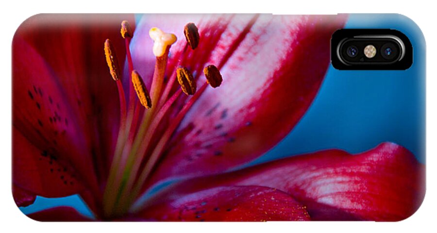 Red Lily iPhone X Case featuring the photograph Close up of Red Lily by Jacqueline Milner