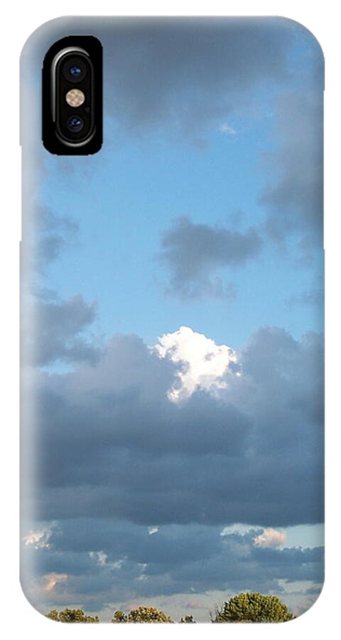 Landscape iPhone X Case featuring the photograph Clouds in a Bright Sky by Michelle Miron-Rebbe
