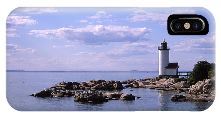 Landscape Lighthouse New England Nautical iPhone X Case featuring the photograph Cnrf0901 by Henry Butz