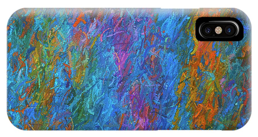 Texture iPhone X Case featuring the digital art Color Abstraction XIV by David Gordon