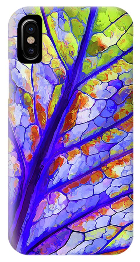 Nature iPhone X Case featuring the digital art Colorful Coleus Abstract 6 by ABeautifulSky Photography by Bill Caldwell