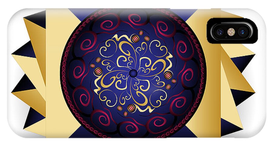 Mandala iPhone X Case featuring the digital art Complexical No 2365 by Alan Bennington