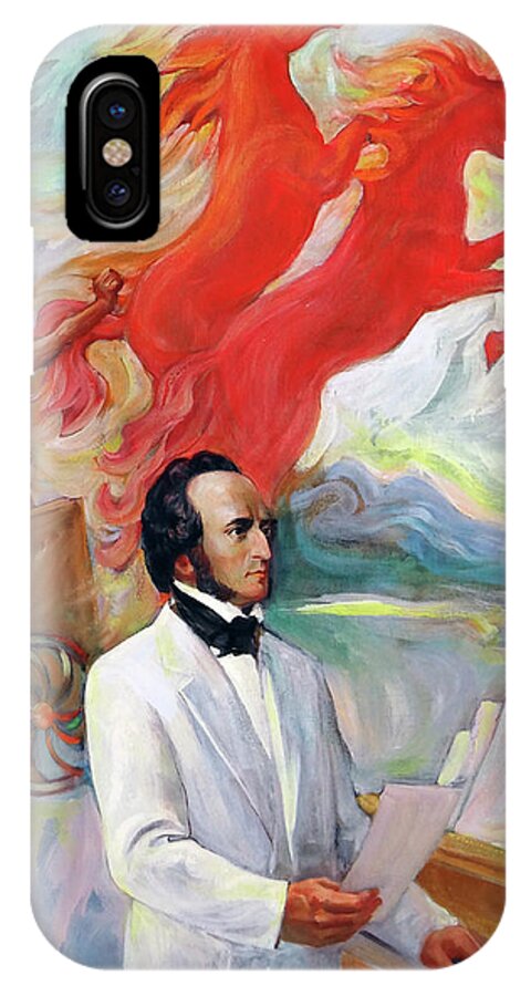 Mendelssohn iPhone X Case featuring the painting Composer Felix Mendelssohn by Svitozar Nenyuk