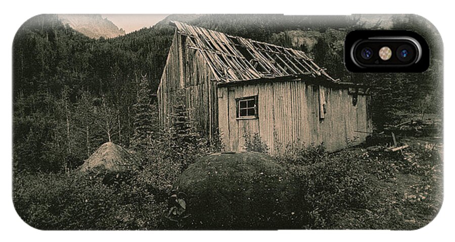 Old Shack iPhone X Case featuring the photograph Compressor shack and blacksmith shop by Fred Denner
