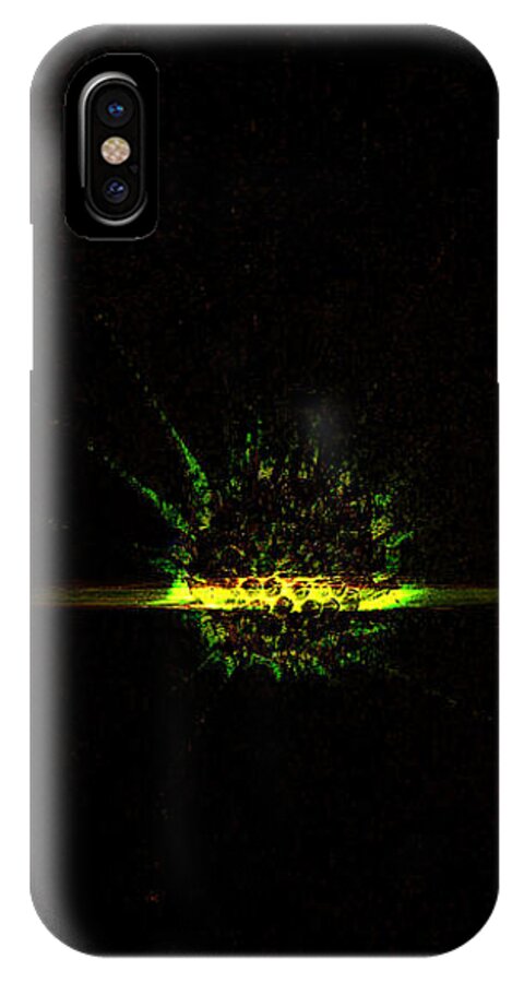 Digital iPhone X Case featuring the digital art Cosmic Splash by Fei A