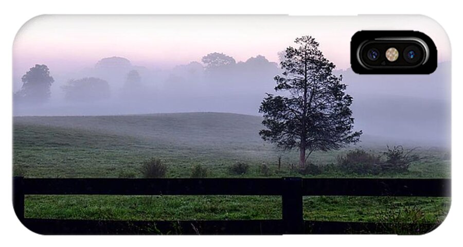 Country Landscape iPhone X Case featuring the photograph Country morning fog by Ronda Ryan