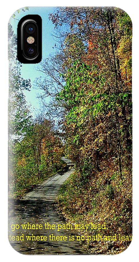 Country Road iPhone X Case featuring the photograph Country Path by Gary Wonning