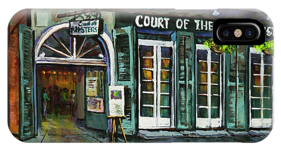 New Orleans Art iPhone X Case featuring the painting Court of The Two Sisters by Dianne Parks