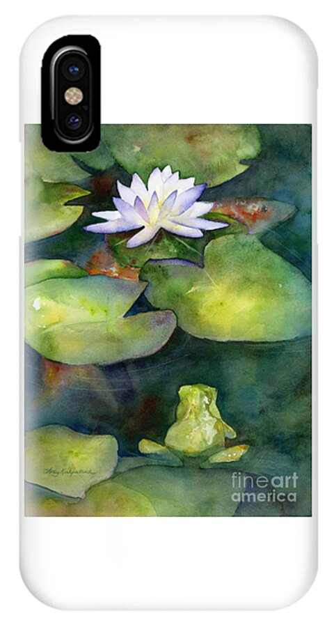 Koi iPhone X Case featuring the painting Coy Koi by Amy Kirkpatrick