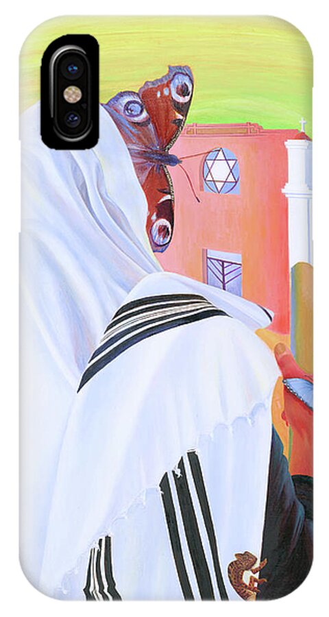 Crossroads iPhone X Case featuring the painting Crossroads by Israel Tsvaygenbaum