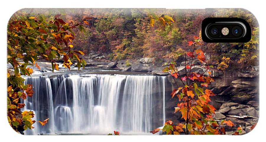 Waterfall iPhone X Case featuring the photograph Cumberland Falls two by Ken Frischkorn