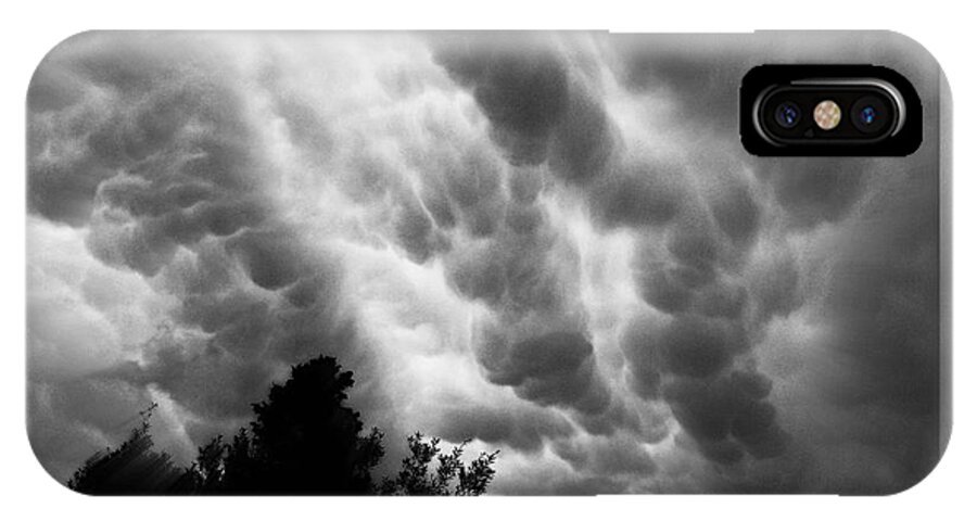 Clouds iPhone X Case featuring the photograph Cumulonimbus Clouds over Cagliari by Mariana Costa Weldon