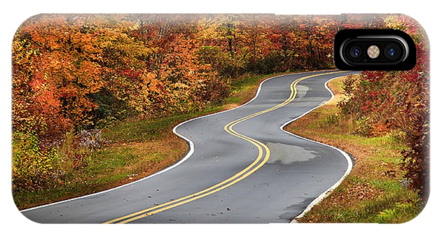 Autumn Road iPhone X Case featuring the photograph Curvy Road in the Mountains by Jill Lang