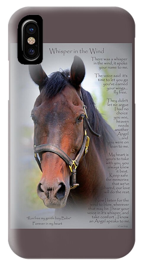 Horses iPhone X Case featuring the photograph Custom Hoofprint Babe by Sue Long