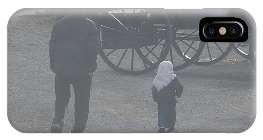 Amish iPhone X Case featuring the photograph Dad and Daughter by Christine Clark