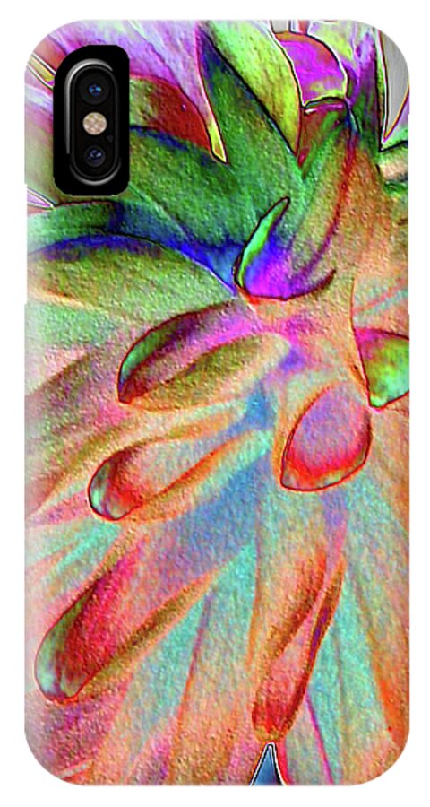 Floral iPhone X Case featuring the photograph Dahlia Fantasy by Lora Fisher