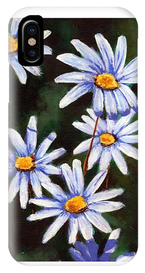 Daisy iPhone X Case featuring the painting Daisies by Cami Lee