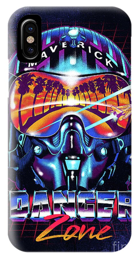 Danger Zone / Top Gun / Maverick / Pilot Helmet / Pop Culture / 1980s Movie  / 80s iPhone X Case by Zerobriant Designs - Fine Art America