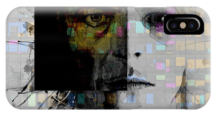 Bowie iPhone X Case featuring the painting Dark Star by Paul Lovering