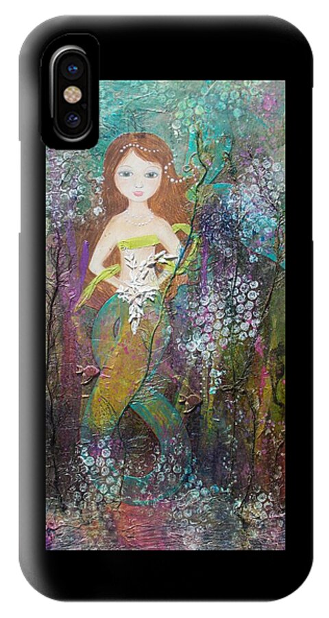 Mixed Media iPhone X Case featuring the mixed media Daughter of the Sea by Virginia Coyle