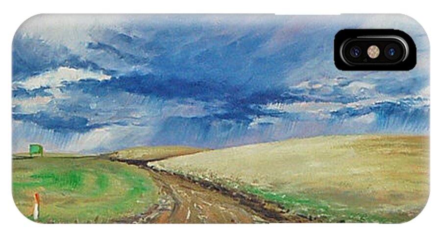Landscape iPhone X Case featuring the painting Davenport by Lynne Haines
