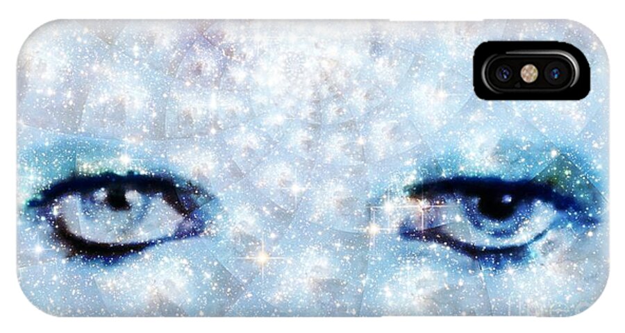 David Bowie iPhone X Case featuring the digital art David Bowie / Stardust by Elizabeth McTaggart