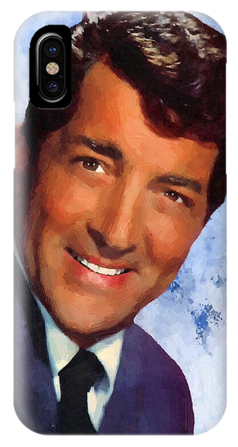 Celebrity iPhone X Case featuring the painting Dean Martin 02 by Dean Wittle