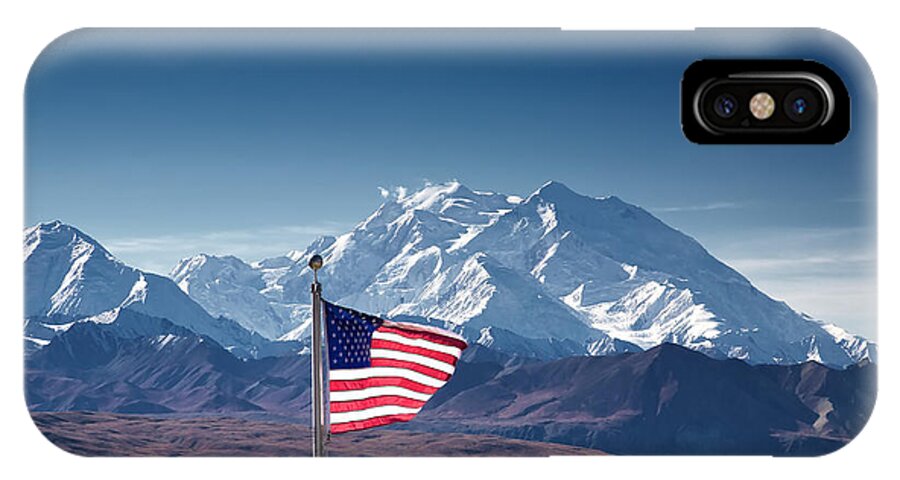 Alaska iPhone X Case featuring the photograph Denali Salute by Ed Boudreau